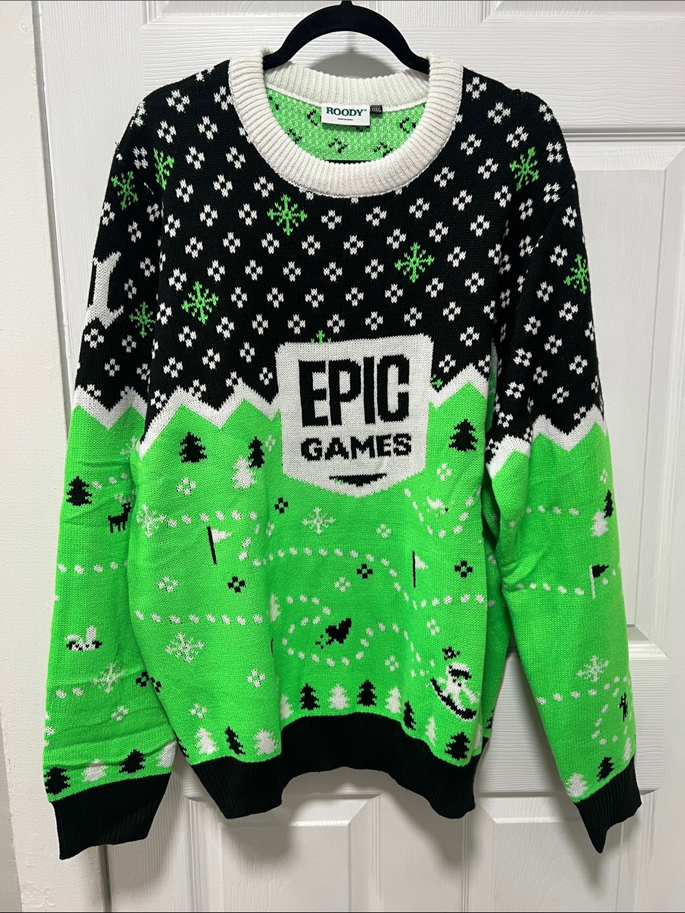 ROODY Epic Games Holiday Sweater | Men's XXXXL | Rare Corporate Gaming Swag